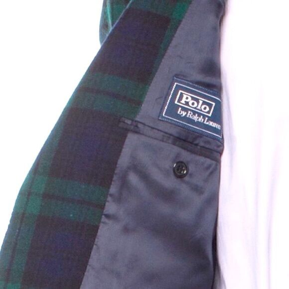 Polo Ralph Lauren Black Watch Plaid Virgin Wool Single Breasted Sport Coat - Picture 15 of 16